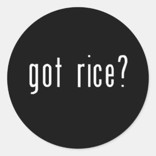 Pegatina Redonda ¿tiene arroz?