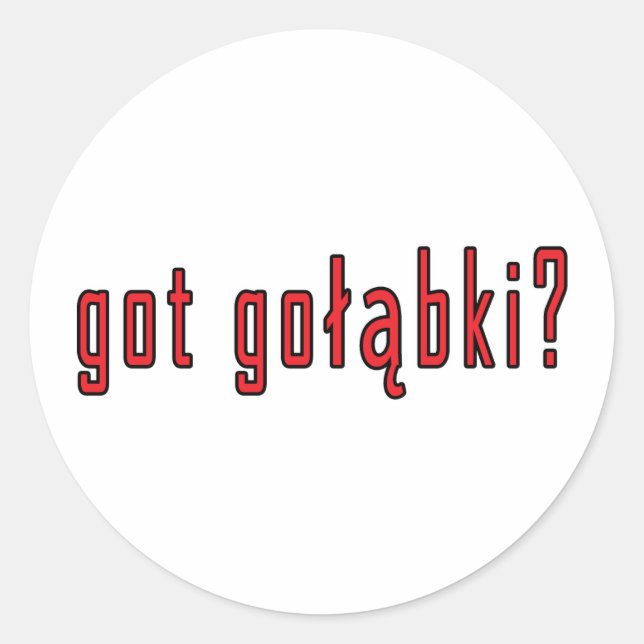 Pegatina Redonda ¿tiene golabki? (Anverso)