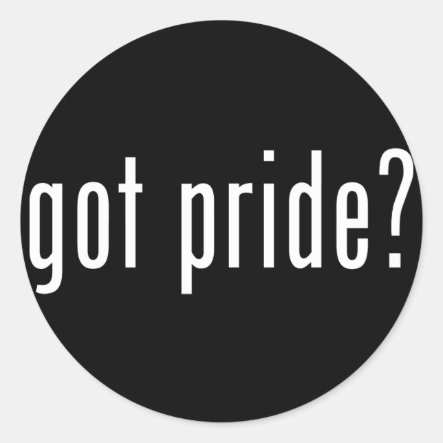 Pegatina Redonda ¿tiene orgullo? (Anverso)