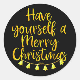 PEGATINA REDONDA TIENE UNA FELIZ NAVIDAD