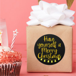 PEGATINA REDONDA TIENE UNA FELIZ NAVIDAD