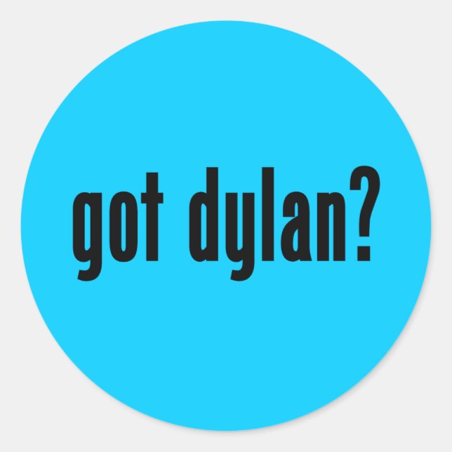 Pegatina Redonda ¿tienes a dylan? (Anverso)