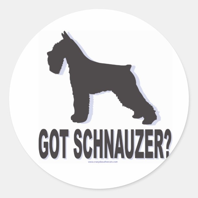 Pegatina Redonda ¿Tienes a Schnauzer? (Anverso)