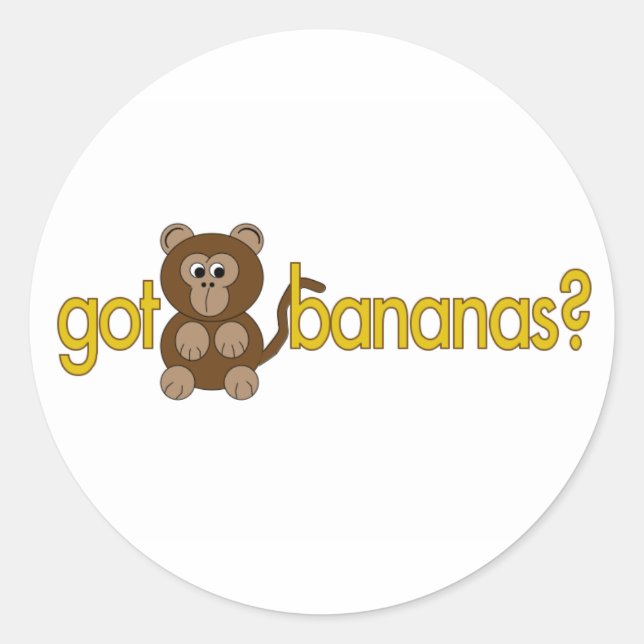 Pegatina Redonda ¿Tienes bananas? (Anverso)