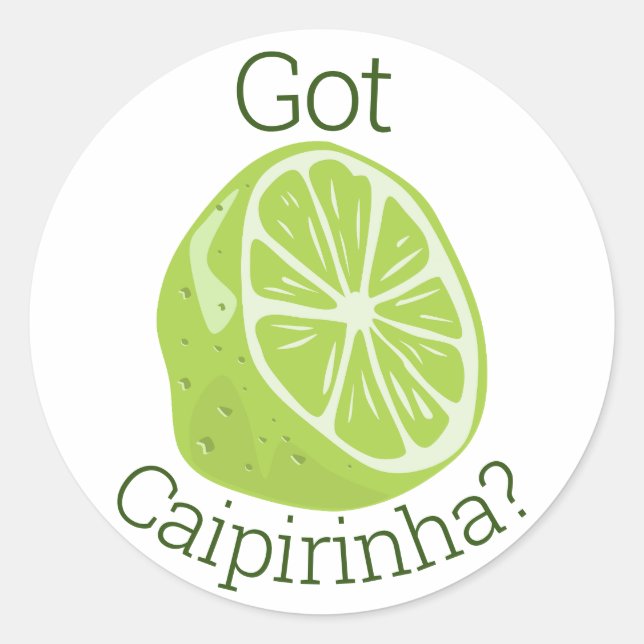 Pegatina Redonda ¿Tienes Caipirinha? (Anverso)