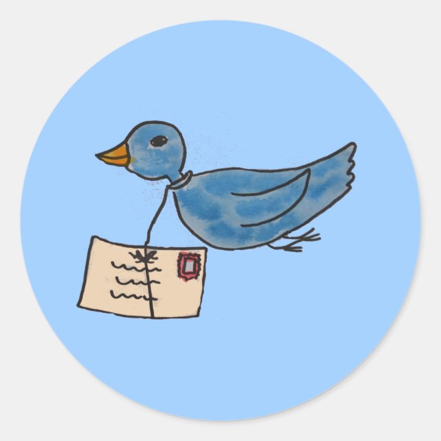 Pegatina Redonda Tienes correo (Anverso)