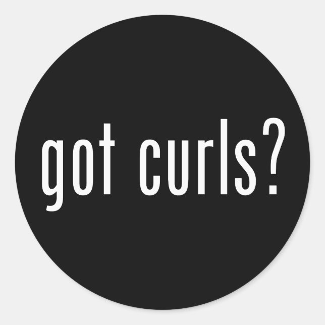 Pegatina Redonda ¿Tienes Curls? (Anverso)