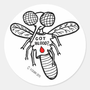 Pegatina Redonda ¿Tienes sangre?