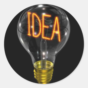 Pegatina Redonda ¿Tienes una idea?