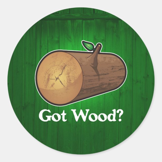 Pegatina Redonda ¿Tienes Wood? (Anverso)