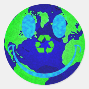 Pegatina Redonda Tierra