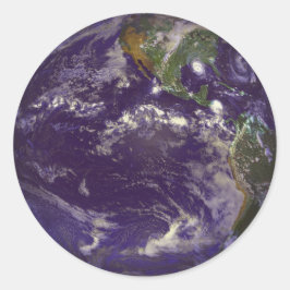 Pegatina Redonda Tierra