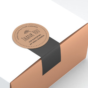 Pegatina Redonda Tierra Agradecida Por Apoyar Mi Pequeña Empresa