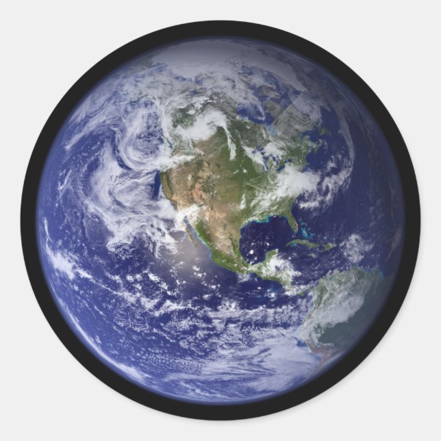 Pegatina Redonda Tierra de estrellas (Anverso)