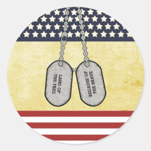 Pegatina Redonda Tierra del libre