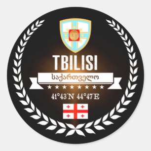 Pegatina Redonda Tiflis