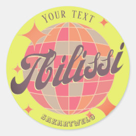 Pegatina Redonda Tiflis Tbilisi Georgia Europa accesorio colorido