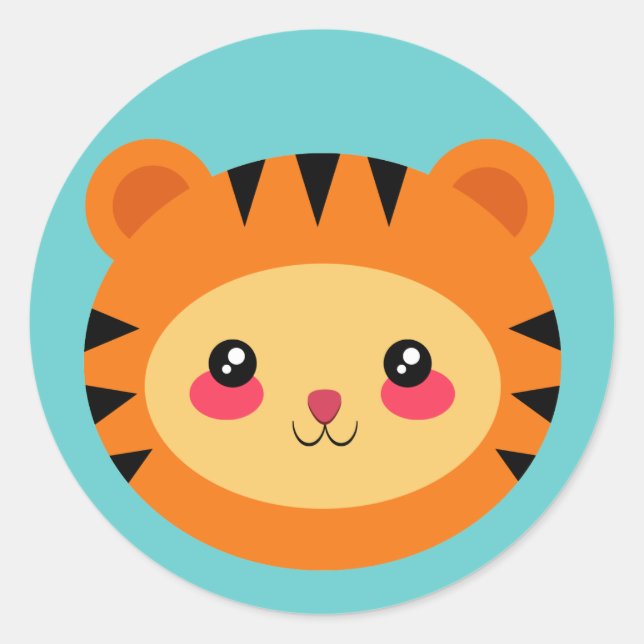 Pegatina Redonda TIGER - sticker (Anverso)