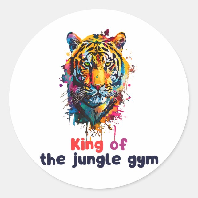 Pegatina Redonda Tigre (Anverso)