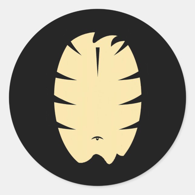 Pegatina Redonda Tigre a rayas Fiesta de disfraces de Halloween Diy (Anverso)