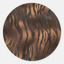 Tigre de bronce negro elegante Moda elegante