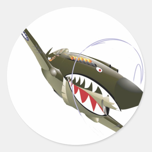 PEGATINA REDONDA TIGRE DE VOLACIÓN (Anverso)