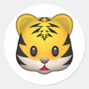Pegatina Redonda Tigre - Emoji