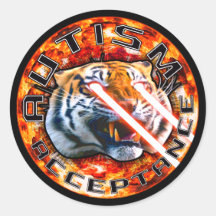 Tigre Láser de Aceptación del Autismo con Explosió