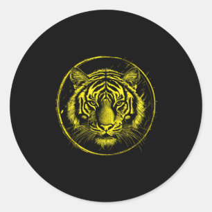 Pegatina Redonda Tigres de Shotokan Karate Gráfico moderno 1