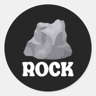 Pegatina Redonda Tijeras de papel de rock que coinciden con disfrac