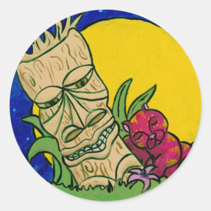 Pegatina Redonda TikiCat