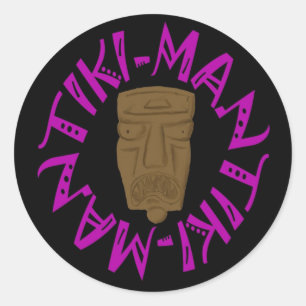 Pegatina Redonda Tikiman