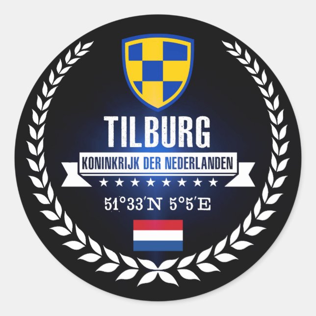 Pegatina Redonda Tilburg (Anverso)
