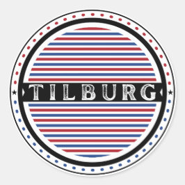 Pegatina Redonda Tilburg City Pride Emblem – Dutch Identity