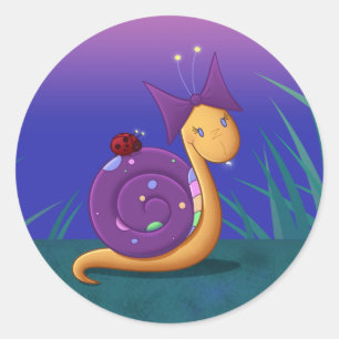 Pegatina Redonda Tilly the Snail