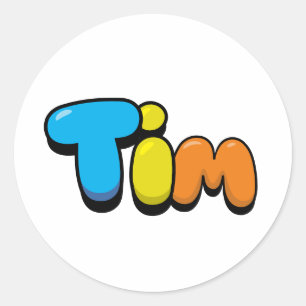 Pegatina Redonda Tim
