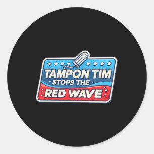 Pegatina Redonda Tim Governor Tim Walz Funny Político