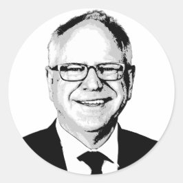 Pegatina Redonda Tim Walz