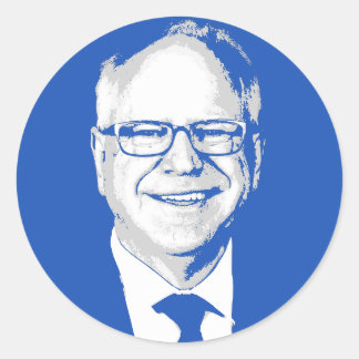 Pegatina Redonda Tim Walz