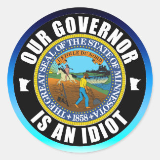 Pegatina Redonda Tim Walz es un idiota