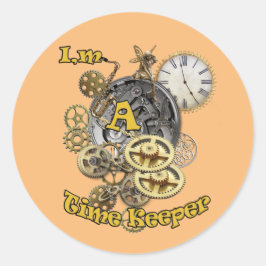 Pegatina Redonda Time Keeper