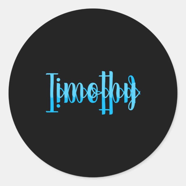 Pegatina Redonda Timothy  (Anverso)