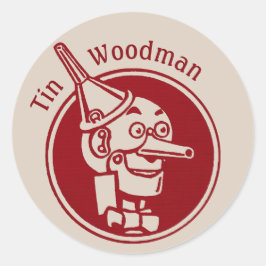 Pegatina Redonda Tin Woodman (Tin Man) Face CC0897 Maravilloso asis