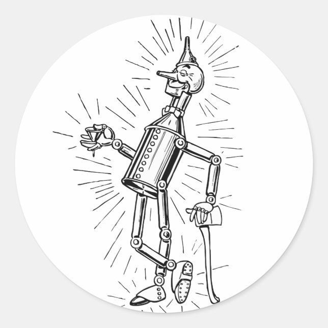 Pegatina Redonda Tinman recién aceitado (Anverso)
