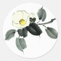Tinta blanca camellia sumi y acuarela japonesa