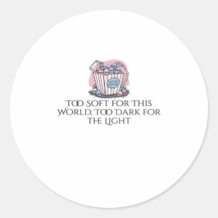 Pegatina Redonda Tinta Whimsigoth – Bosques místicos, lunas y magia