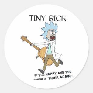 Pegatina Redonda Tiny Rick Classic