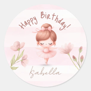 Pegatina Redonda Tiny Twirls – Ballerina