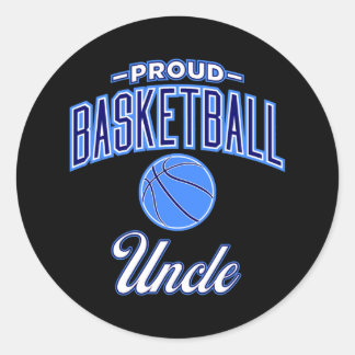 Pegatina Redonda Tío de Baloncesto