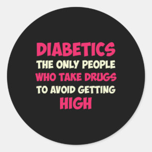 Pegatina Redonda Tipo 1 Diabetes Mamá Madre T1d Conciencia sobre la